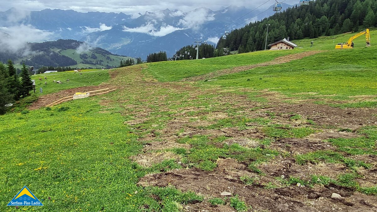Trasse der neuen Komperdellbahn in Serfaus-Fiss-Ladis in Tirol Komperdell Gampen | © Seilbahn Komperdell GmbH