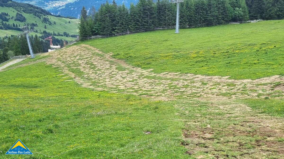 Trasse der neuen Komperdellbahn in Serfaus-Fiss-Ladis in Tirol Komperdell Gampen | © Seilbahn Komperdell GmbH