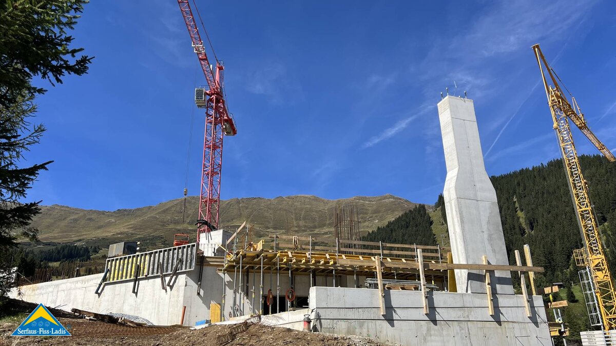 Bauarbeiten für die Komperdellbahn neu in Serfaus-Fiss-Ladis in Tirol Österreich | © Seilbahn Komperdell GmbH