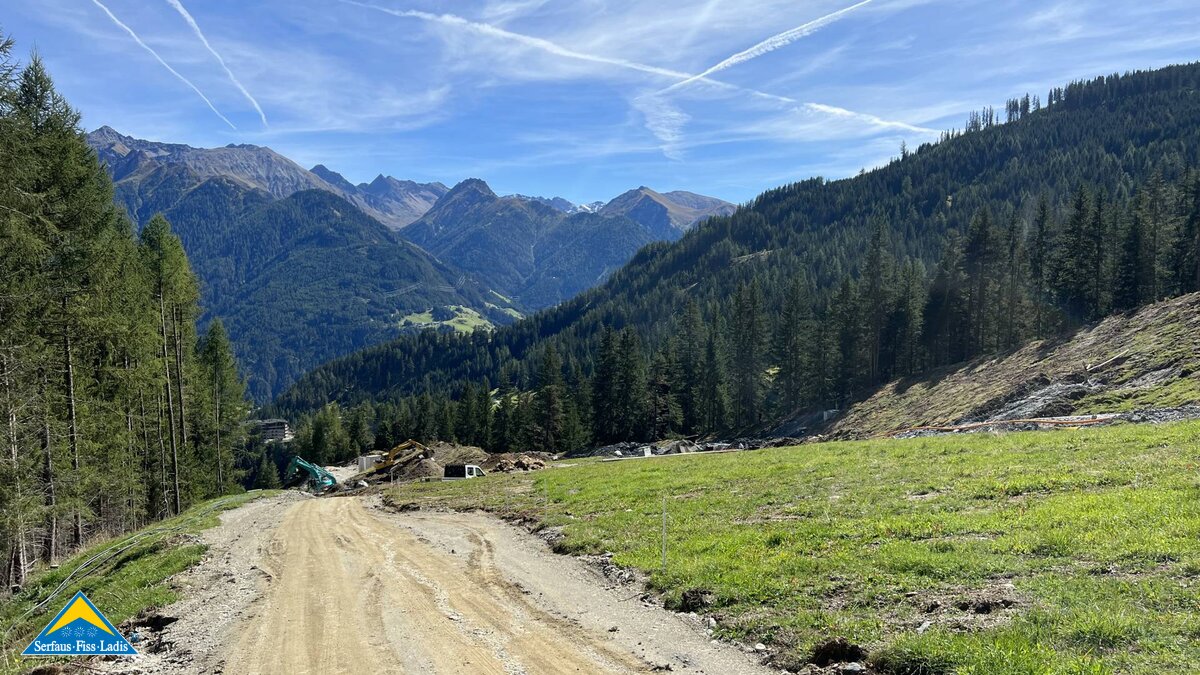 Arbeiten für die neue Komperdellbahn in Serfaus Fiss Ladis Tirol Österreich | © Seilbahn Komperdell GmbH