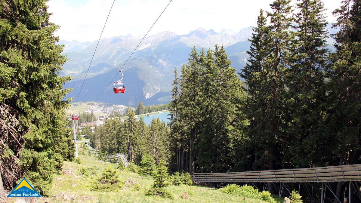 Blick auf Högsee mit Alpkopfbahn in Serfaus-Fiss-Ladis in Tirol | © Serfaus-Fiss-Ladis Marketing GmbH