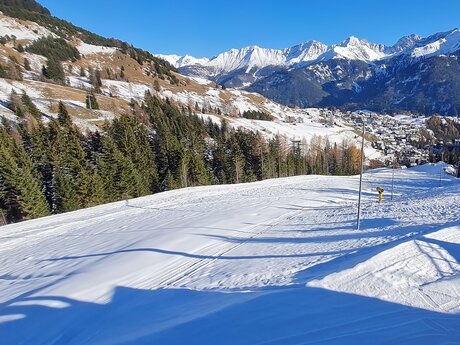 Pistenkorrektur der Mittelabfahrt in Serfaus Tirol Österreich | © Seilbahn Komperdell GmbH