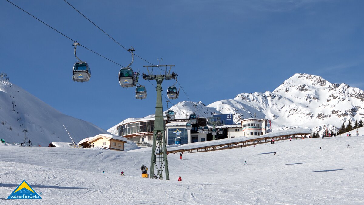 Die Komperdellbahn im Skigebiet und Wandergebiet Serfaus Fiss Ladis Tirol Österreich | © Seilbahn Komperdell GmbH Andreas Kirschner