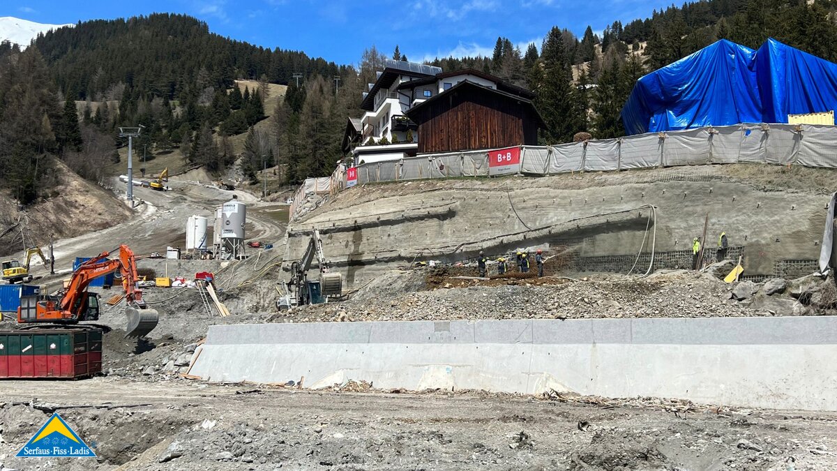 Bauarbeiten an der Talstation der Komperdellbahn in Serfaus-Fiss-Ladis in Tirol | © Seilbahn Komperdell GmbH