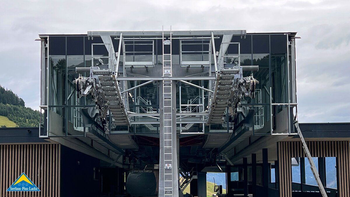 Die Zwischenstation der neuen Komperdellbahn in Serfaus Fiss Ladis in Tirol | © Seilbahn Komperdell GmbH