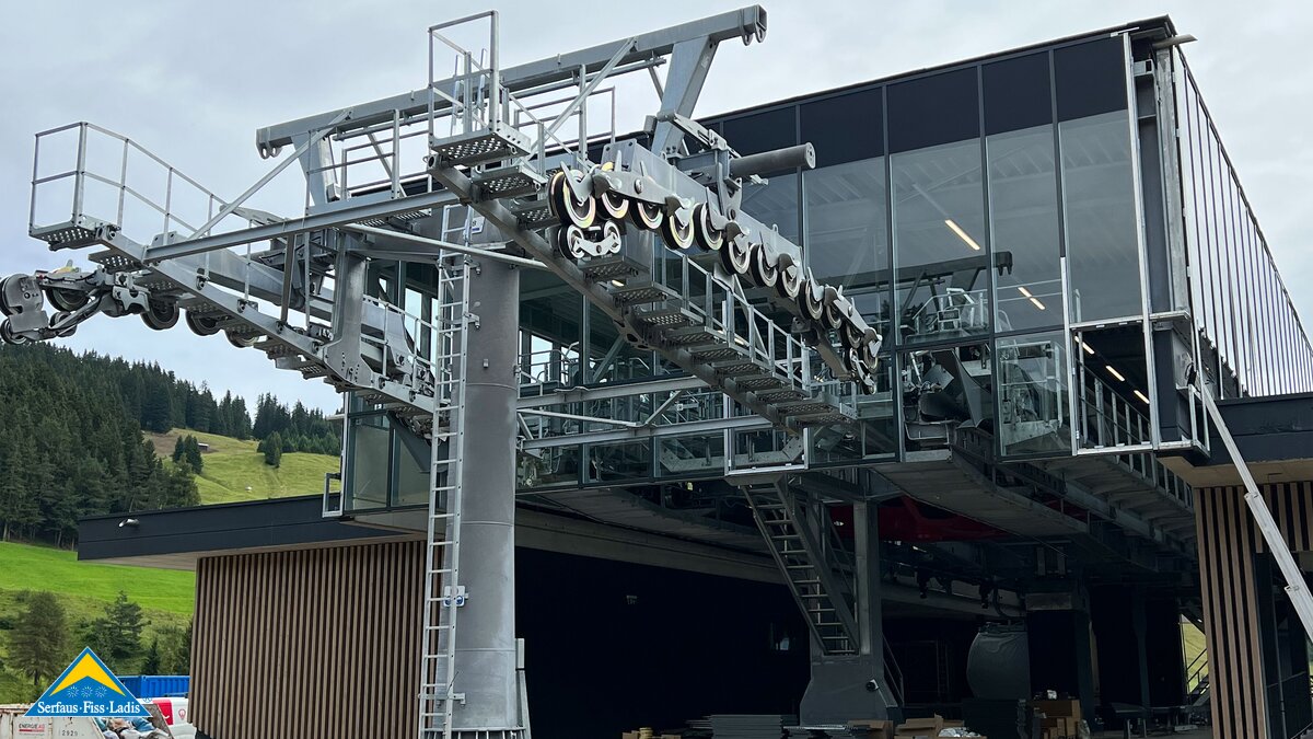 Die Zwischenstation der neuen Komperdellbahn in Serfaus Fiss Ladis in Tirol | © Seilbahn Komperdell GmbH
