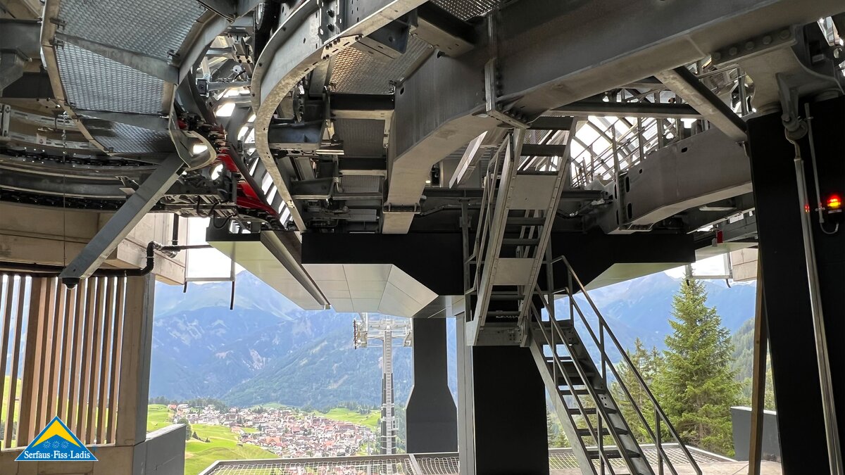 Die Zwischenstation der neuen Komperdellbahn in Serfaus Fiss Ladis in Tirol | © Seilbahn Komperdell GmbH