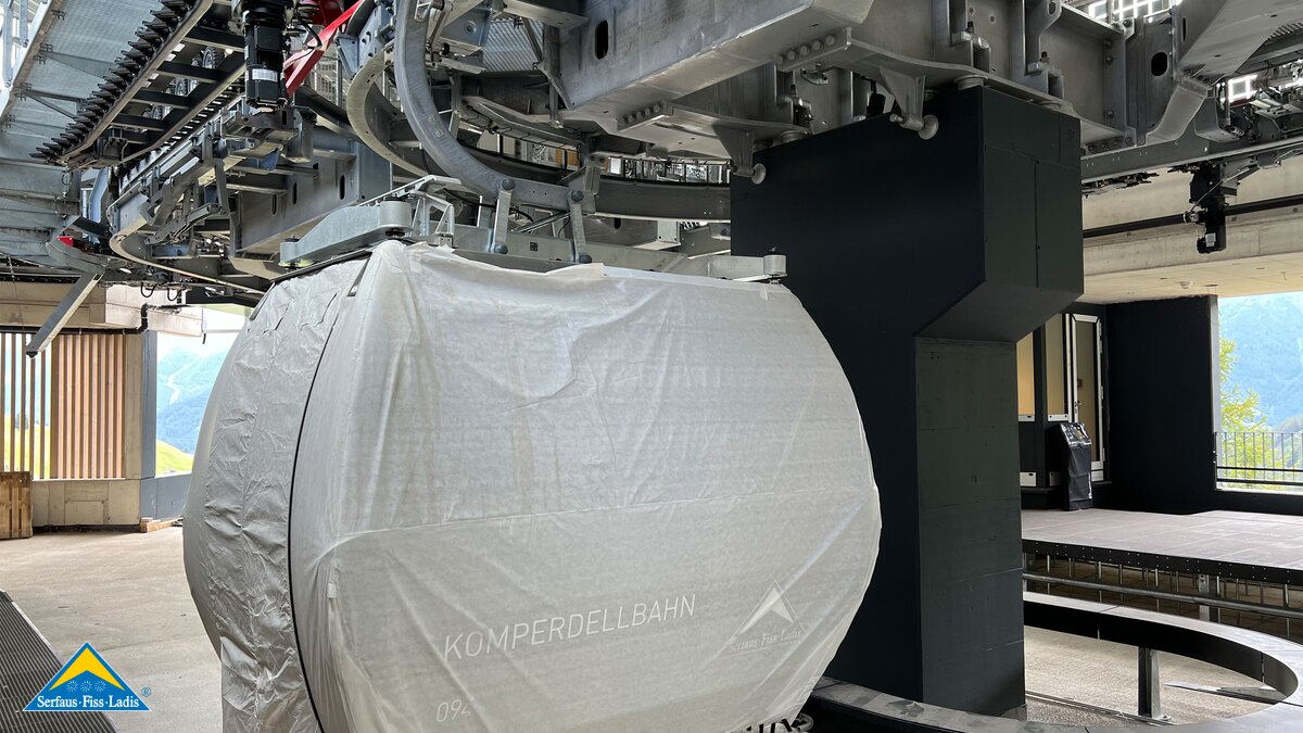 Gondeln für die neue 10er Komperdellbahn in Serfaus Fiss Ladis in Tirol Österreich | © Seilbahn Komperdell GmbH