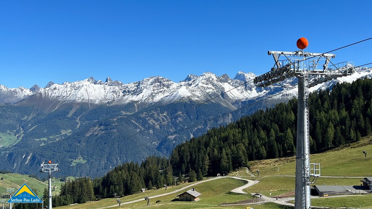 Die Trasse der neuen Komperdellbahn führt über eine Zwischenstation in Serfaus-Fiss-Ladis in Tirol Österreich | © Seilbahn Komperdell GmbH