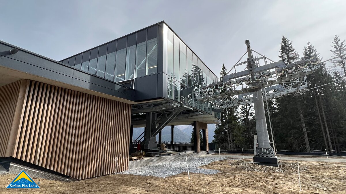 Die Zwischenstation der neuen Komperdellbahn in Serfaus-Fiss-Ladis in Tirol Österreich | © Seilbahn Komperdell GmbH