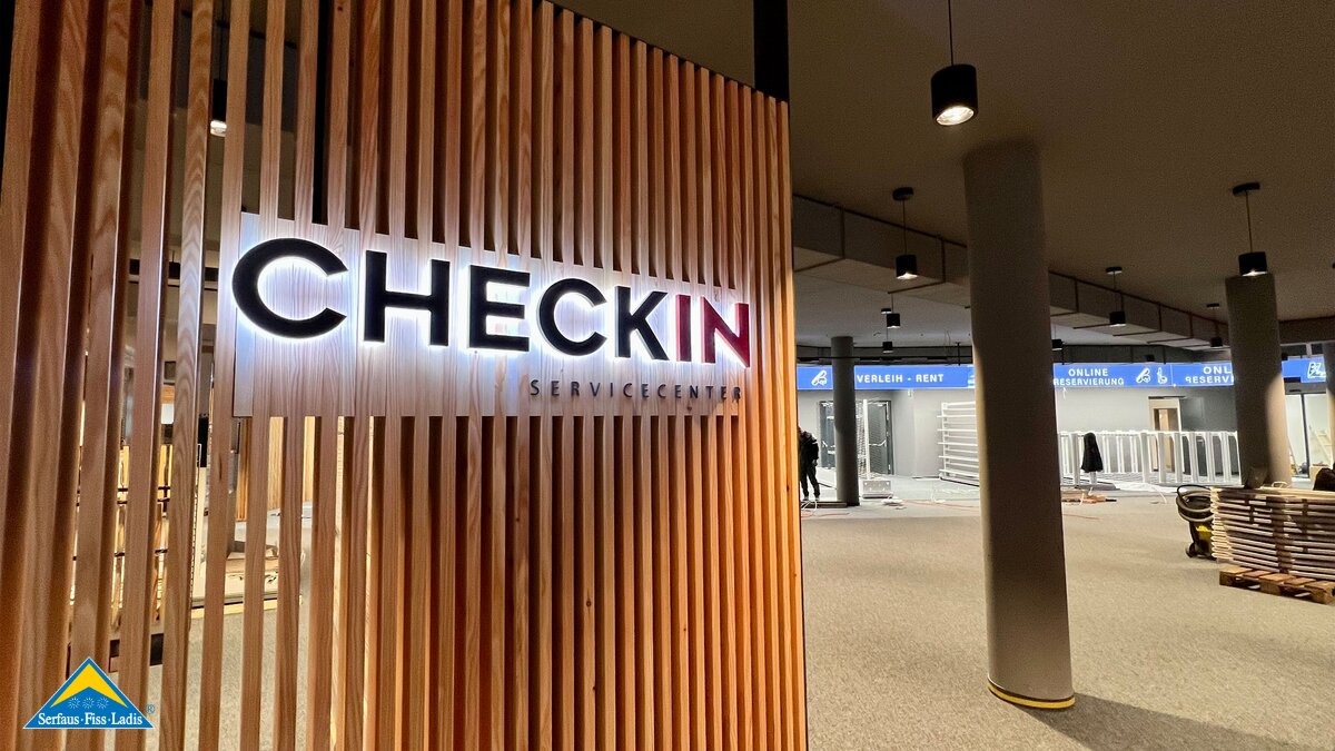 Das neue CheckIN Servicecenter der Firma Patscheider Sport an der Talstation der Komperdellbahn in Serfaus | © Seilbahn Komperdell GmbH