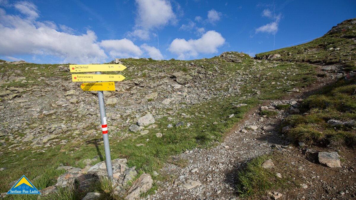 Die Wanderwege in Serfaus Fiss Ladis sind bestens beschriftet | © Andreas Kirschner
