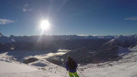 Perfektes Wetter und eine perfekt präparierte Piste für die Skifahrer in Serfaus Fiss Ladis in Tirol | © Serfaus Fiss Ladis
