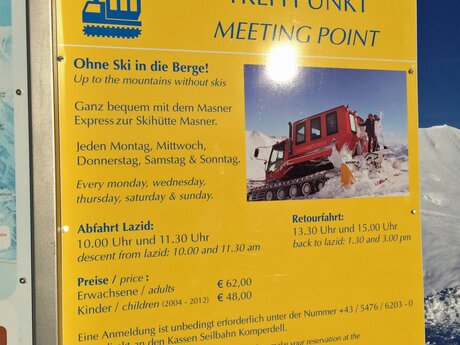 Infos zum Masner Express in Serfaus-Fiss-Ladis in Tirol | © Serfaus-Fiss-Ladis