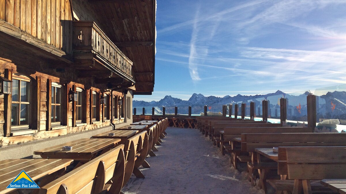 Die Terrasse des Restaurants Lassida in Serfaus-Fiss-Ladis in Tirol | © Serfaus-Fiss-Ladis