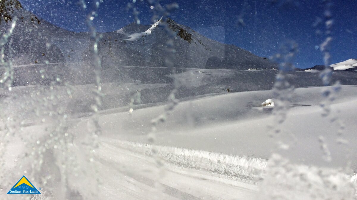 Großartiger Ausblick aus dem Masner Express trotz Schnee. Das ist Winter in Serfaus-Fiss-Ladis in Tirol | © Serfaus-Fiss-Ladis