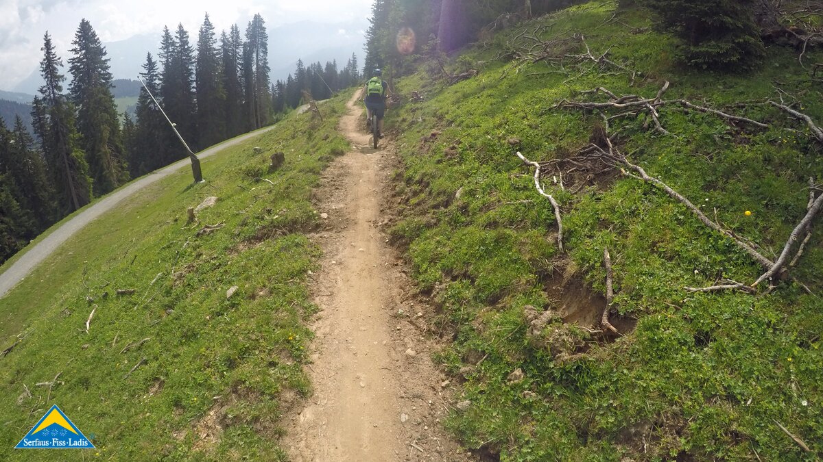 Der Alpkopftrail ist ein Singletrail in Serfaus-Fiss-Ladis in Tirol | © Serfaus-Fiss-Ladis