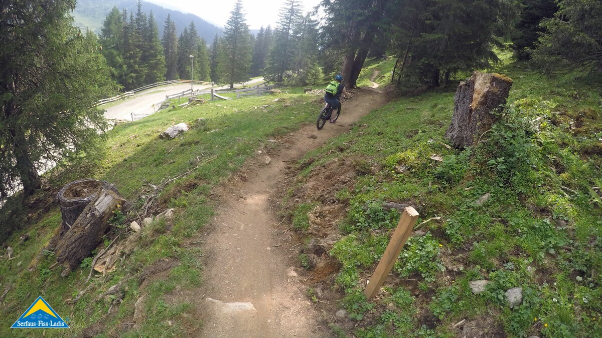 Der Alpkopftrail ist ein Singletrail in Serfaus-Fiss-Ladis in Tirol | © Serfaus-Fiss-Ladis
