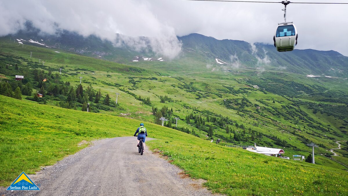Der Alpkopftrail startet am Komperdell in Serfaus in Tirol | © Serfaus-Fiss-Ladis