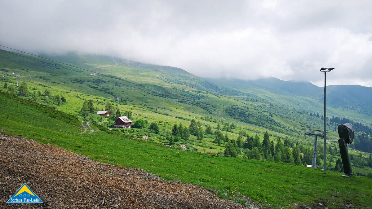 Der Alpkopftrail startet am Komperdell in Serfaus in Tirol | © Serfaus-Fiss-Ladis