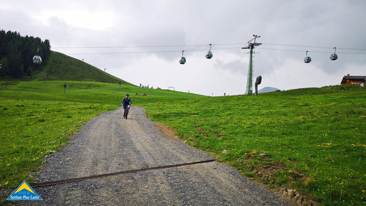 Der Alpkopftrail startet am Komperdell in Serfaus in Tirol | © Serfaus-Fiss-Ladis