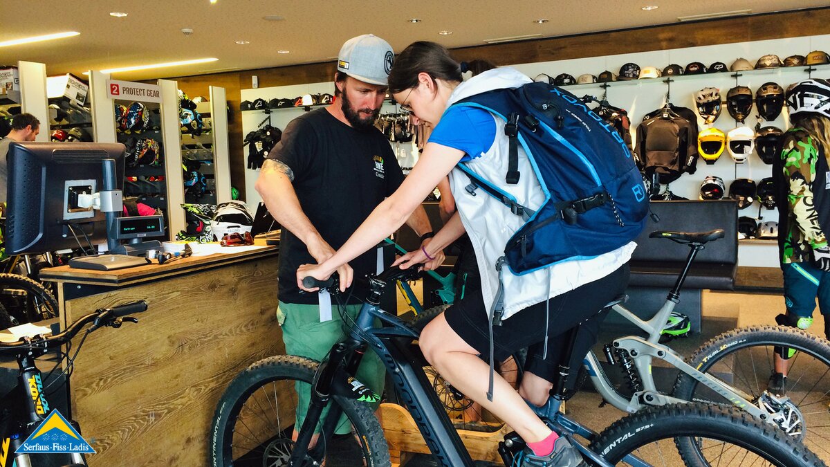 Der Bikeshop an der Waldbahn in Serfaus-Fiss-Ladis in Tirol | © Serfaus-Fiss-Ladis