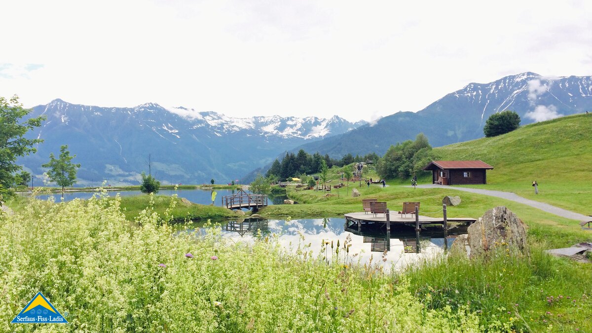 Die Gample Tour in Serfaus-Fiss-Ladis in Tirol führt am malerischen Wolfsee vorbei | © Serfaus-Fiss-Ladis