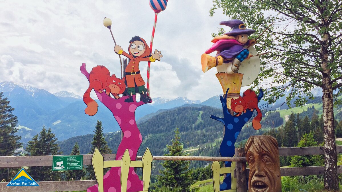 Der Hexenweg ist einer der Abenteuerberge Wege von Thomas Brezina in Serfaus-Fiss-Ladis in Tirol | © Serfaus-Fiss-Ladis