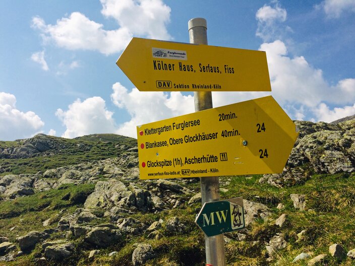Perfekte Wegbeschreibung im Wandergebiet von Serfaus Fiss Ladis in Tirol | © Serfaus-Fiss-Ladis