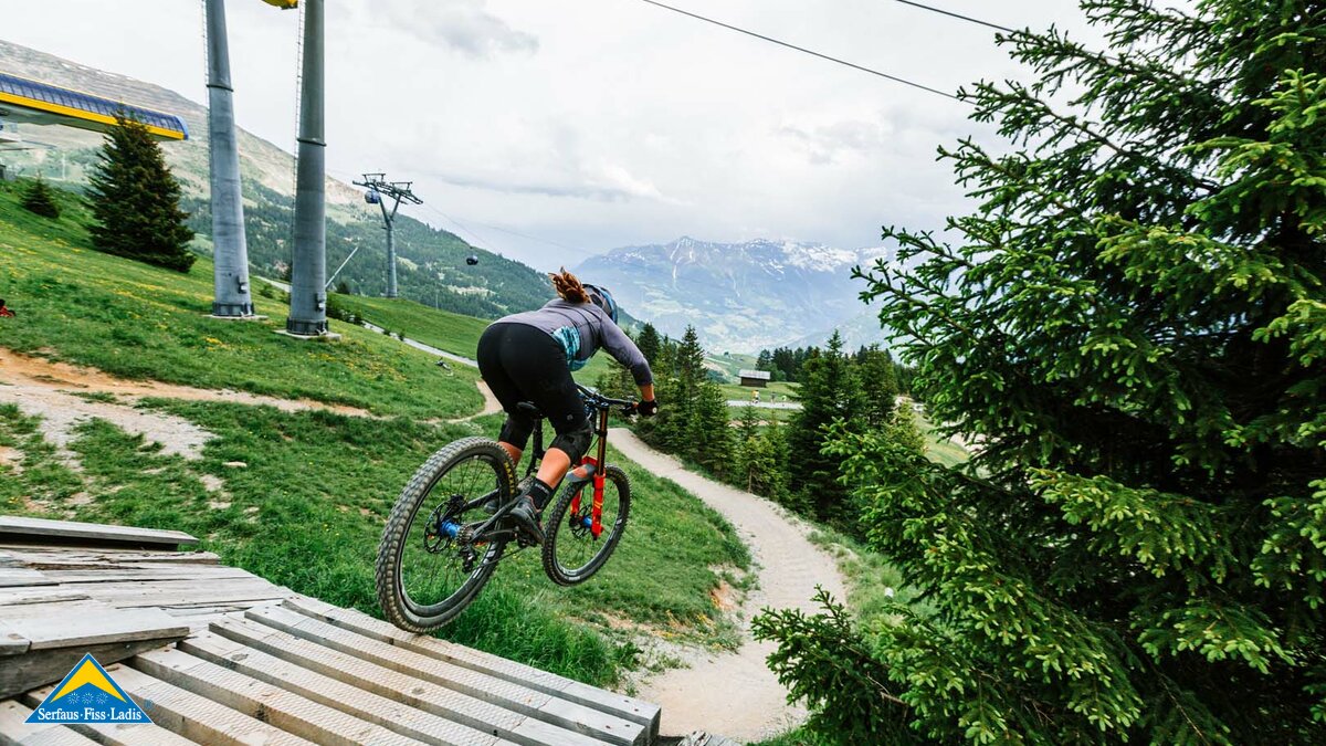 Der familienfreundliche Bikepark Serfaus-Fiss-Ladis bietet zahlreiche Trails unterschiedlicher Schwierigkeitsstufen | © Richard Bos