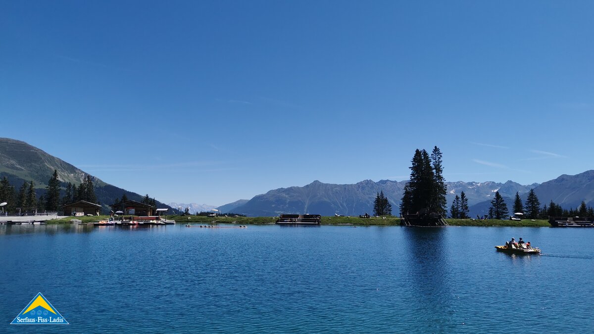 Der Högsee ist ein beliebtes Ausflugsziel für Familien in Serfaus Fiss Ladis in Tirol Österreich | © Serfaus-Fiss-Ladis