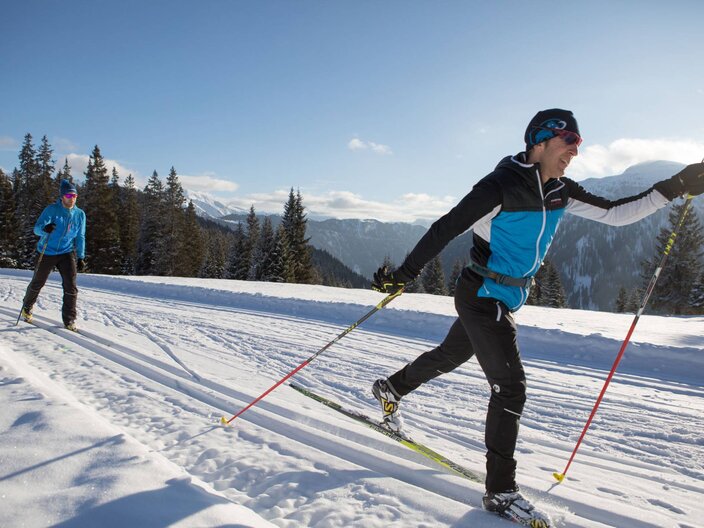 Klassisches oder Skating Langlaufen im Wintersportort Serfaus-Fiss-Ladis in Tirol Österreich | © Serfaus-Fiss-Ladis Marketing GmbH I Andreas Kirschner