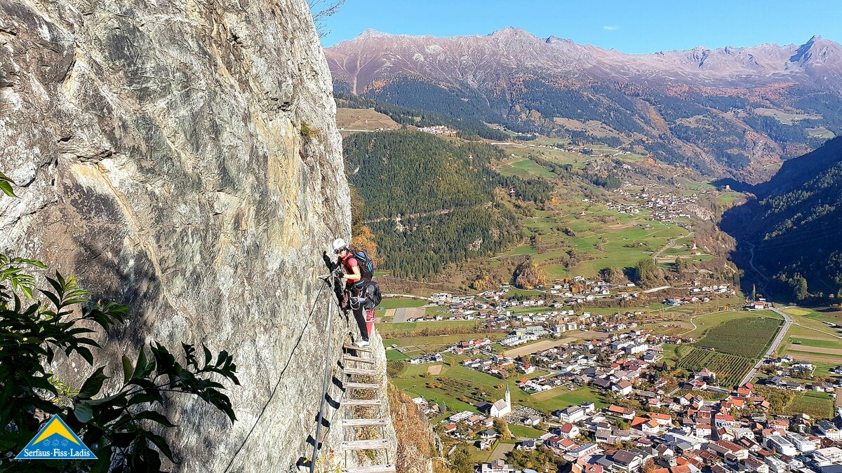 Klettersteige Ladis Route Via Claudia August Klettern am Fels Familienregion Serfaus-Fiss-Ladis in Tirol | © Serfaus-Fiss-Ladis Marketing GmbH