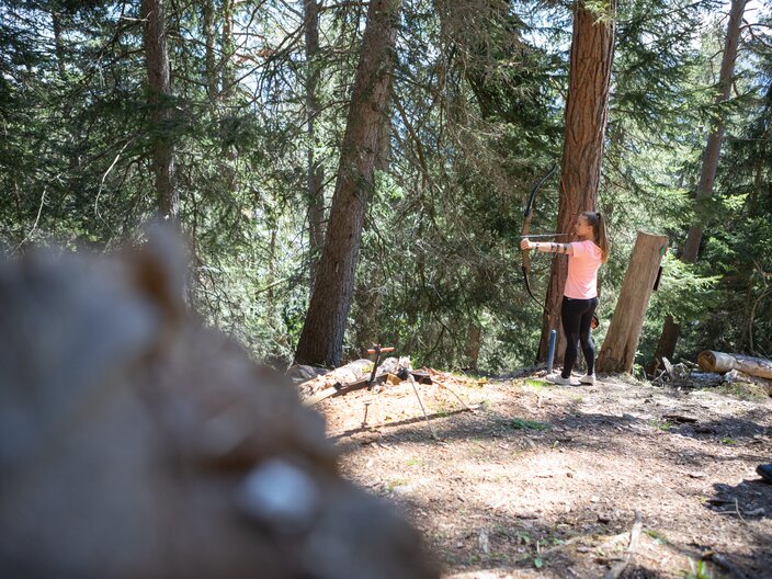 Bogensportanlage für Kinder Familienregion Serfaus-Fiss-Ladis Tirol Blog Tipps und Tricks Bogenschießen | © Serfaus-Fiss-Ladis Marketing GmbH | Andreas Kirschner