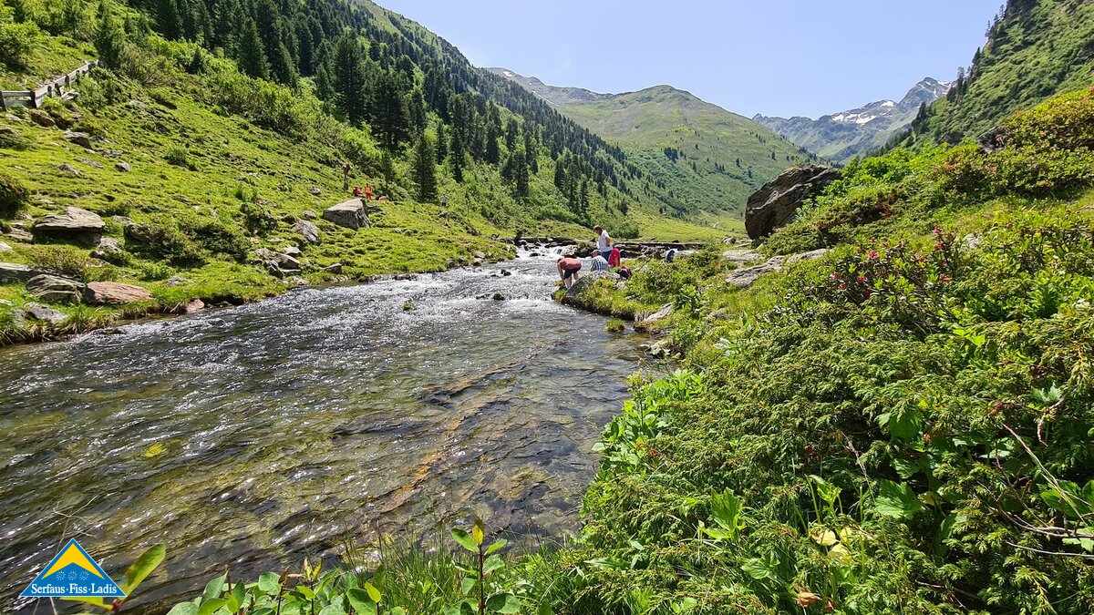 Das malerische Urgtal in der familienfreundlichen Urlaubsregion in Serfaus-Fiss-Ladis in Tirol in Österreich | © Serfaus-Fiss-Ladis Marketing GmbH
