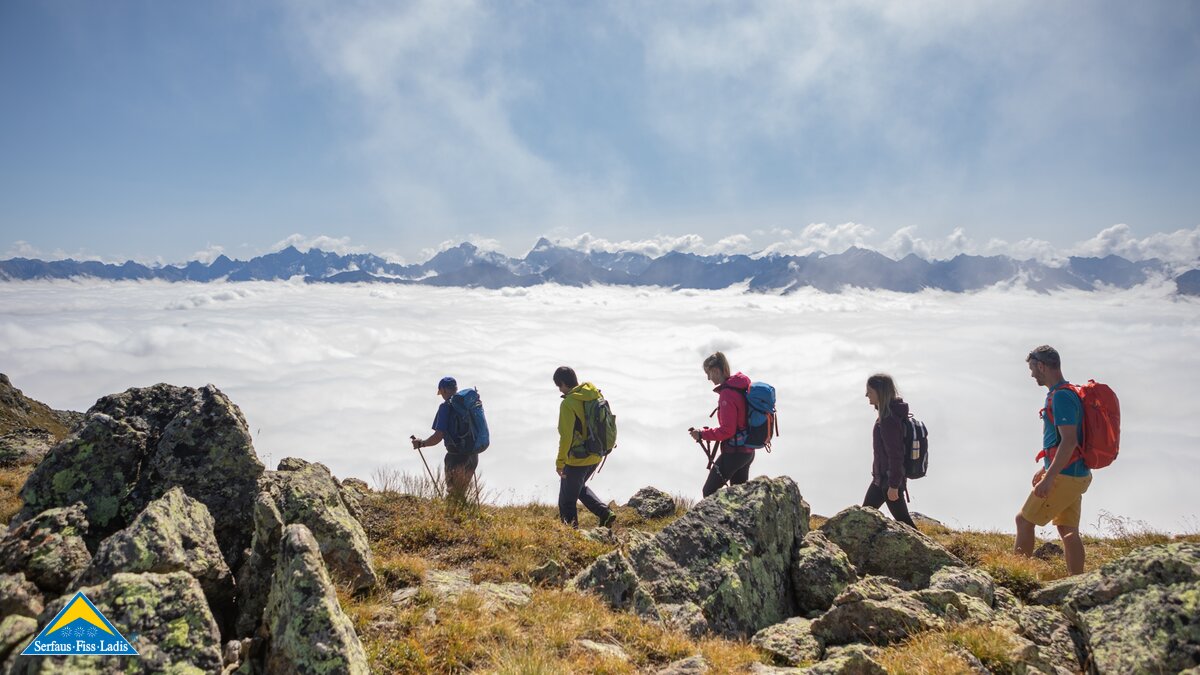 Geführte Wanderung in den Bergen Familienregion Serfaus-Fiss-Ladis in Tirol | © Serfaus-Fiss-Ladis Marketing GmbH | Andreas Kirschner