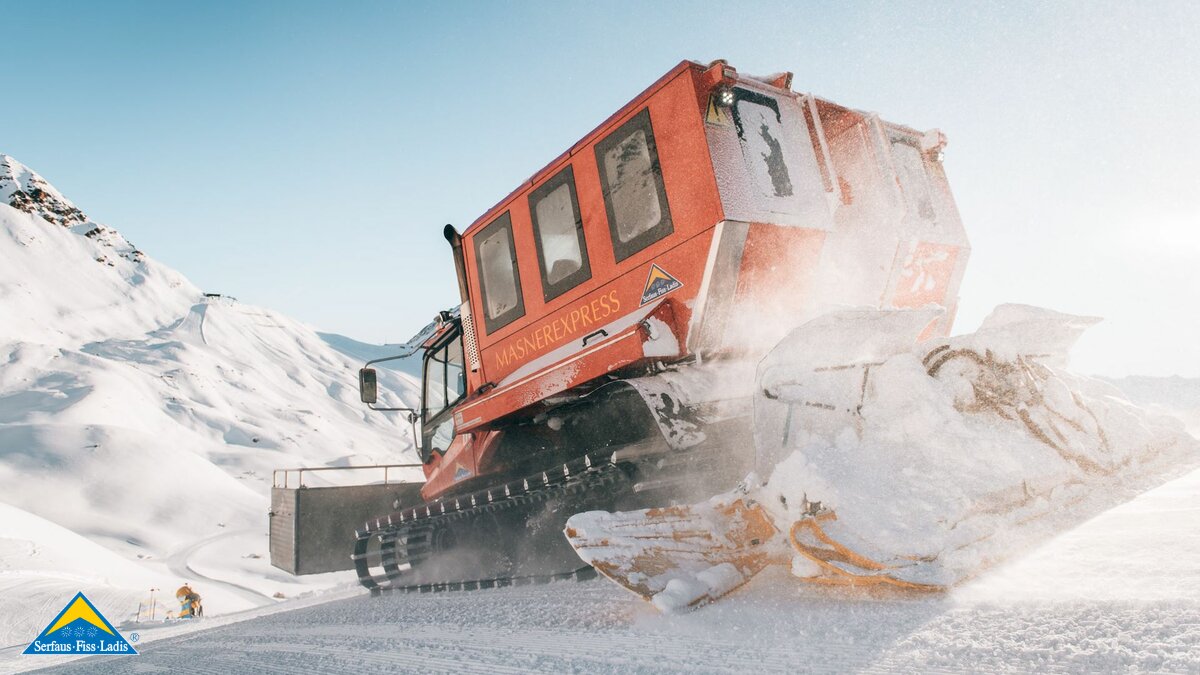 Fahrt mit dem Masner Express zum Frühstück in der Hexenseehütte im Masner Skigebiet Serfaus-Fiss-Ladis in Tirol | © sommertage.com
