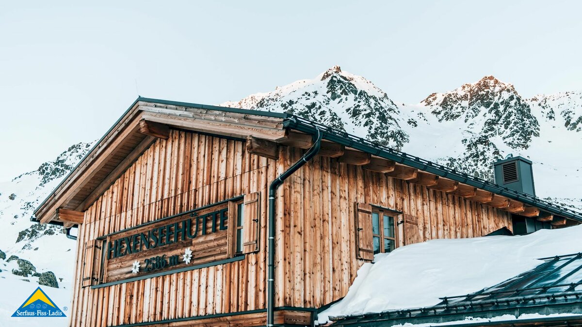 Abgelegene Hütte Hexenseehütte im Skigebiet Serfaus-Fiss-Ladis in Tirol | © sommertage.com