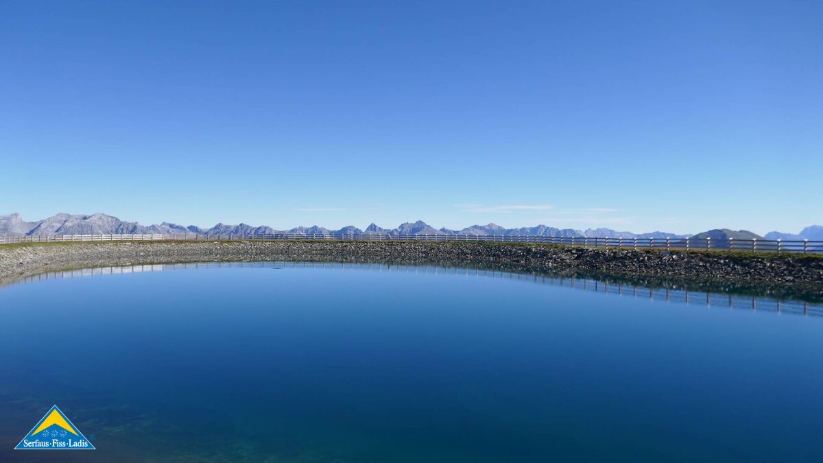Speicherteich Schönjöchl in Serfaus-Fiss-Ladis in Tirol | © Serfaus-Fiss-Ladis Marketing GmbH