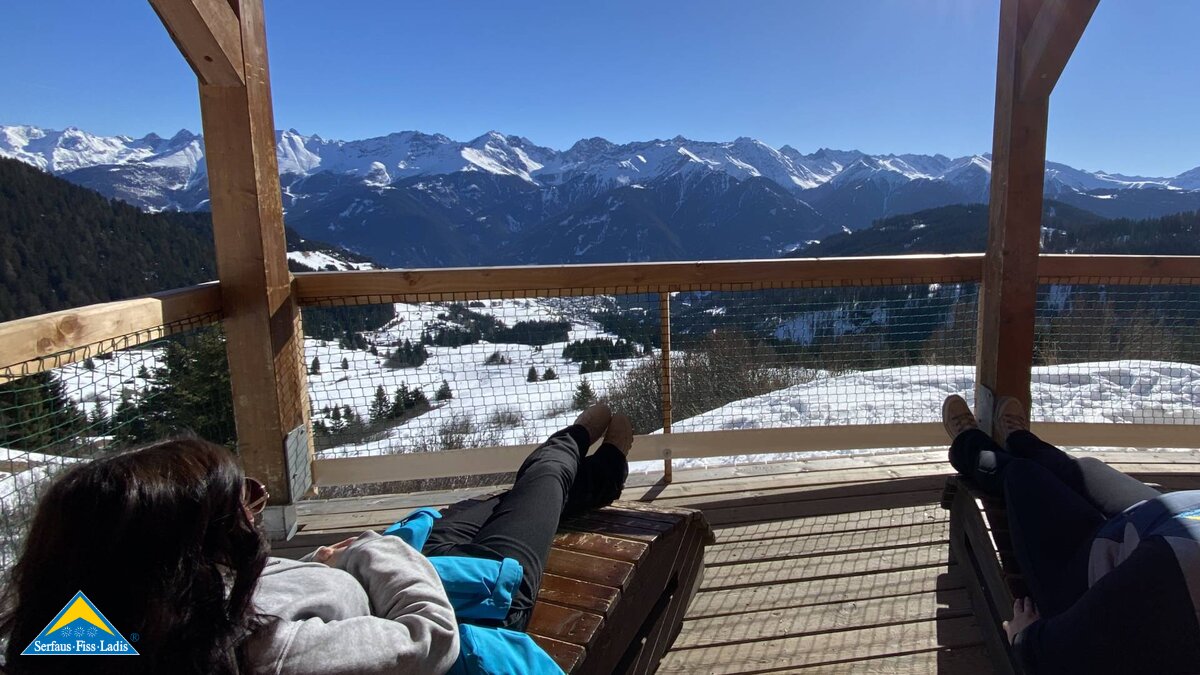 Für eine kleine Pause während man auf den Panorama-Genussweg in Serfaus-Fiss-Ladis wandert.  | © Serfaus-Fiss-Ladis Marketing GmbH 