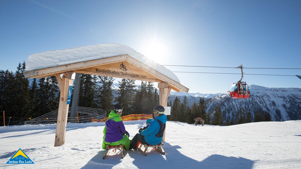Start der Rodelbahn in Serfaus am Alpkopf  | © Serfaus-Fiss-Ladis Marketing GmbH | Andreas Kirschner