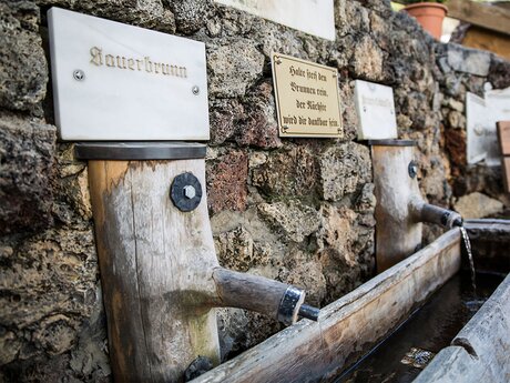 Die Quelle des Tiroler Sauerbrunnen in Obladis in Tirol | © Serfaus-Fiss-Ladis Marketing GmbH | Johanna Fusseis