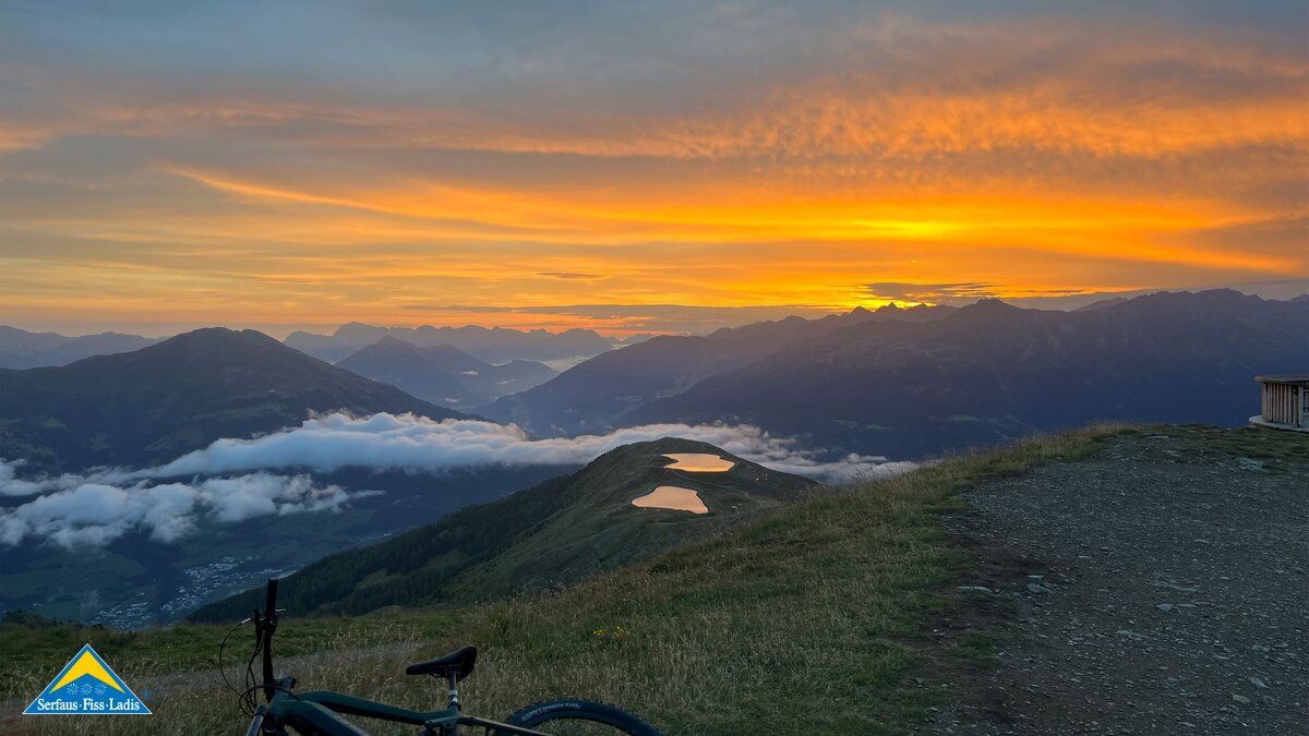 Die ersten Sonnenstrahlen des Tages in Serfaus-Fiss-Ladis in Tirol Österreich | © Serfaus-Fiss-Ladis Marketing GmbH