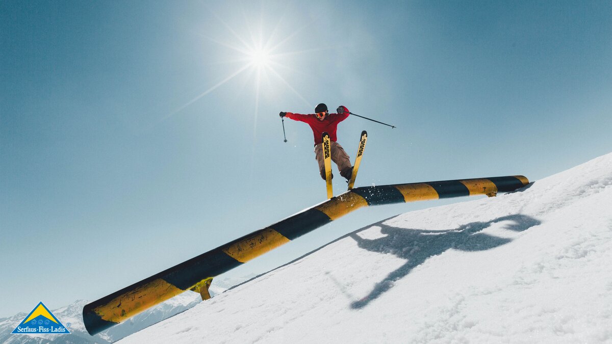 Über die Rails in den Fun Areas von Serfaus Fiss Ladis in Tirol sliden | © Serfaus-Fiss-Ladis Marketing GmbH | Elias Pöham