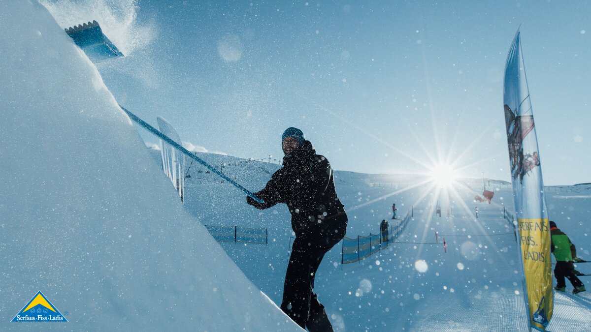 Die Fun Areas im Skigebiet Serfaus Fiss Ladis werden mit viel Liebe zum Detail gewartet und gepflegt | © Serfaus-Fiss-Ladis Marketing GmbH | Elias Pöham