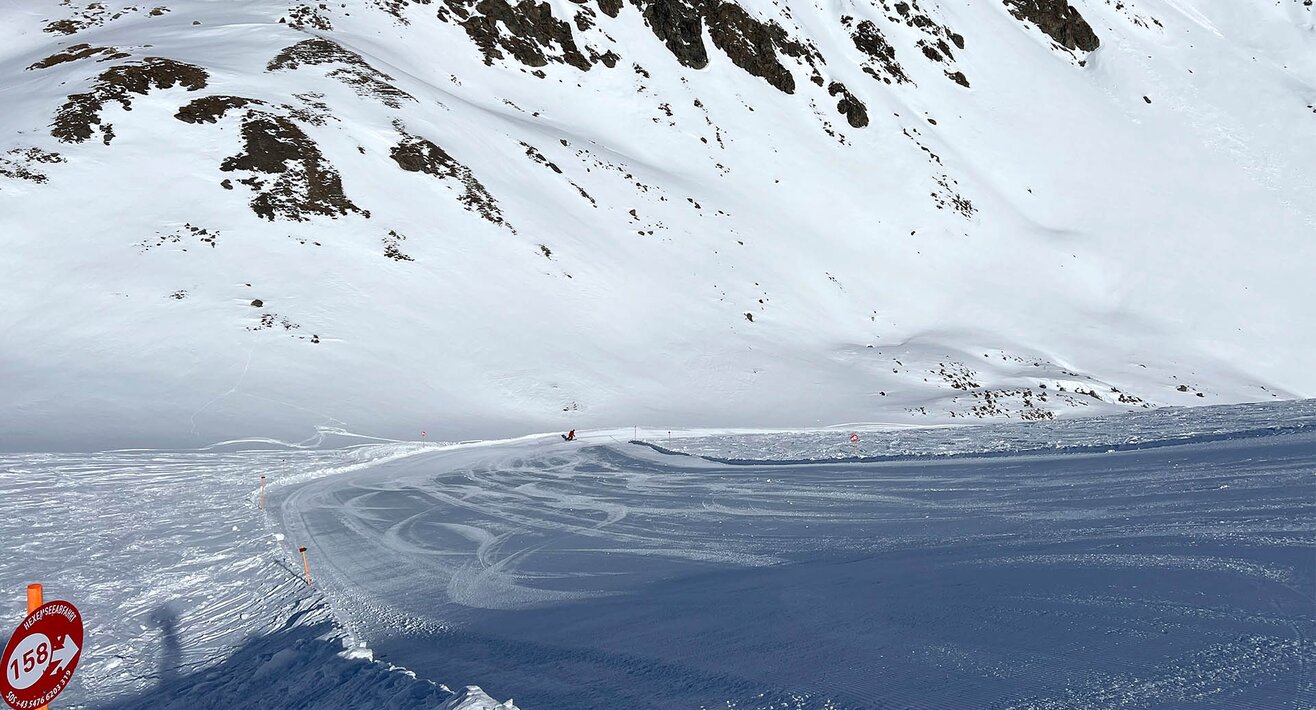 Hexenseeabfahrt Pistennummer 158 rote Piste Masnergebiet Serfaus Fiss Ladis Tirol Österreich | © Serfaus-Fiss-Ladis Marketing GmbH