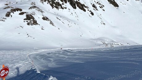 Hexenseeabfahrt Pistennummer 158 rote Piste Masnergebiet Serfaus Fiss Ladis Tirol Österreich | © Serfaus-Fiss-Ladis Marketing GmbH