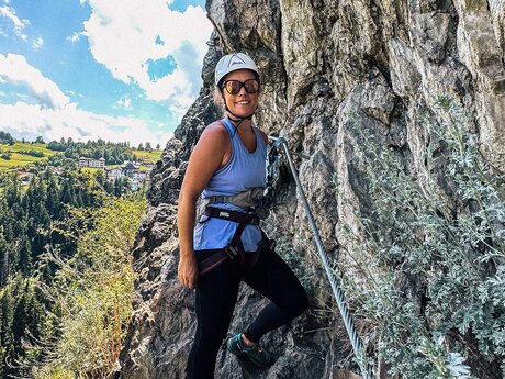 Klettern am Fels in Ladis beim Klettersteig Laudeck in Tirol | © Serfaus-Fiss-Ladis Marketing GmbH | wolkenweit