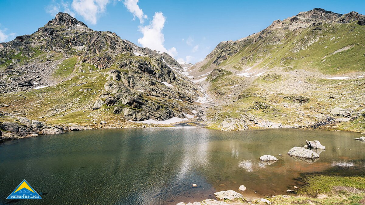 Einzigartige Naturkulisse hoch über den Tiroler Alpen beim Furglersee in Serfaus-Fiss-Ladis | © Serfaus-Fiss-Ladis Marketing GmbH | wolkenweit
