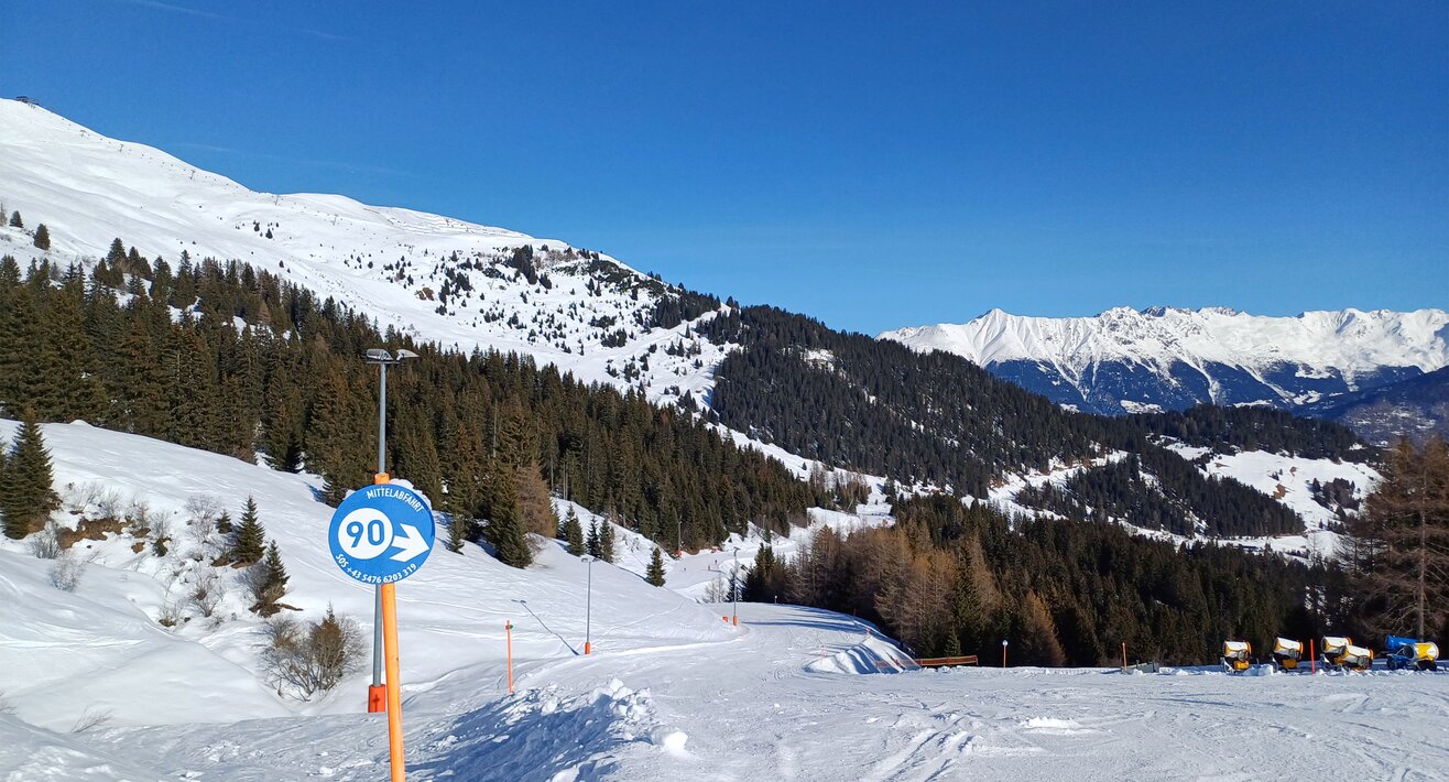 Blaue Talabfahrt in Serfaus. | © Serfaus-Fiss-Ladis Marketing GmbH